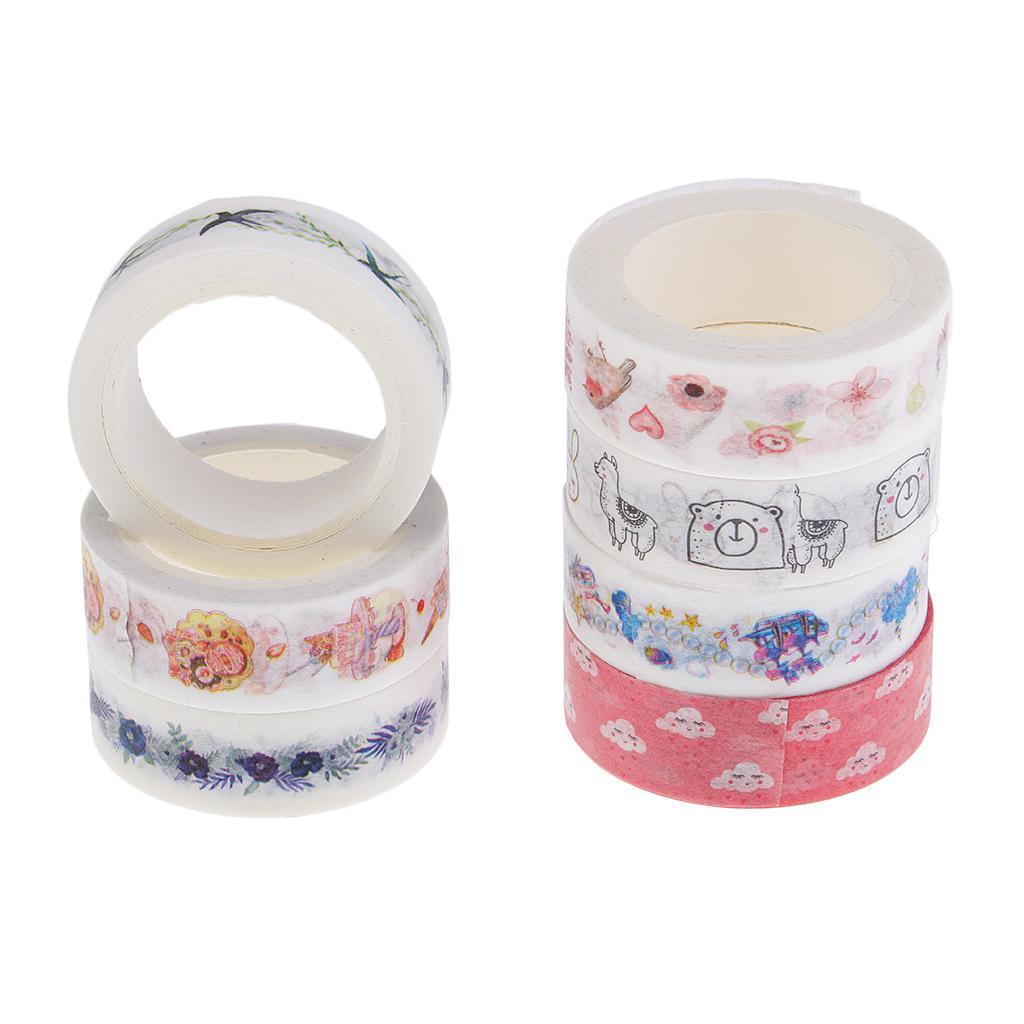 Colorful Decorative Masking Tape Sticky Paper Tape Office Supplies Notebook Embellishments 7Mx1.5cm DIY Scrapbooking Accessory
