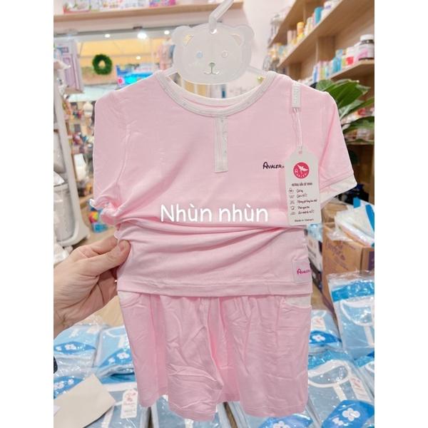 Bộ cộc tay mầu trơn Avaler chất sợi tre (màu pastel nhẹ nhàng) size 3-6m đến 3-4y