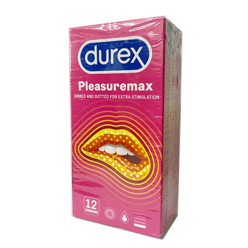 Bao Cao Su Có Gân Gai Durex Pleasuremax - 12s - Size Lớn 56mm - Nhập Khẩu Thái Lan