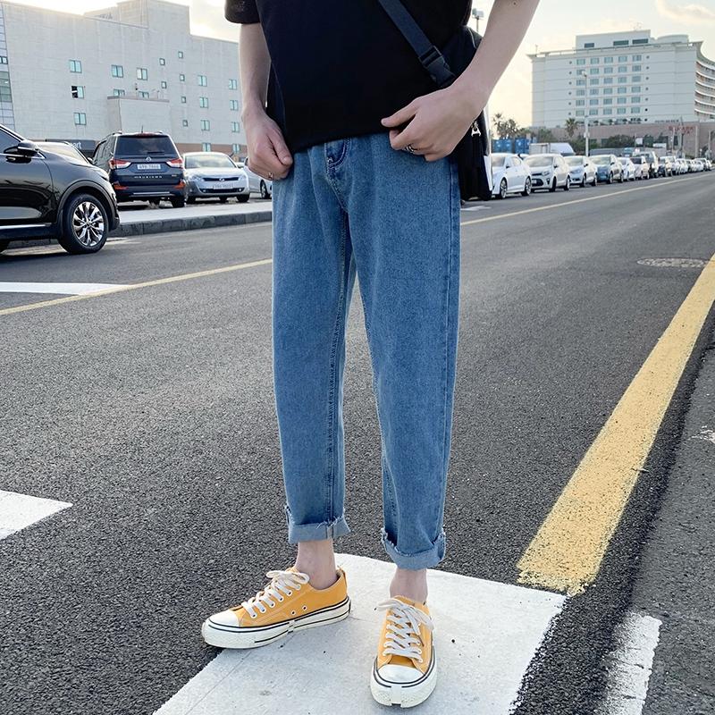 Quần Jeans Dài Ống Đứng Thời Trang Đường Phố Cho Nam