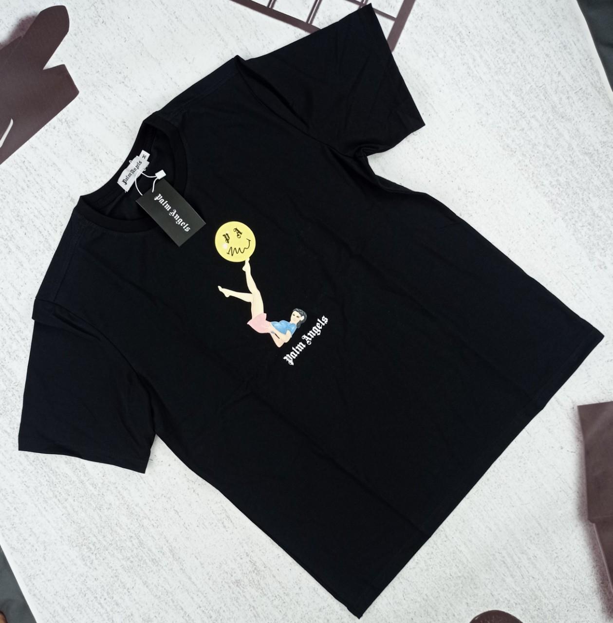 Áo Thun Tay Ngắn Unisex P@lm Angels 2021 in đơn giản hot