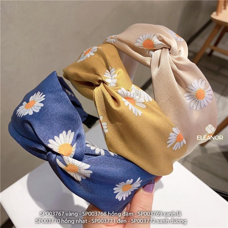 Băng đô tóc nữ Eleanor Accessories vải xoắn họa tiết hình bông hoa phụ kiện tóc dễ thương