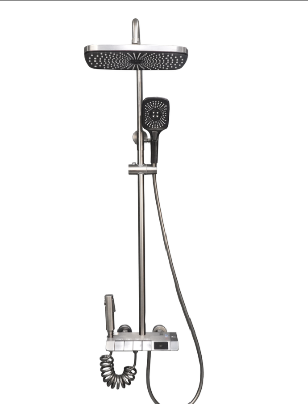 Sen cây nóng lạnh đồng mạ PVD cao cấp màu xám Juno sofa Teady SCCT-1994 3 chế độ