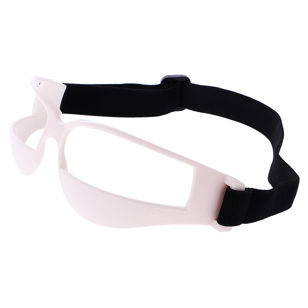 10-Piece Anti Down Basketball Dribble Goggles Sports Eyewear Frame Training Aid - White