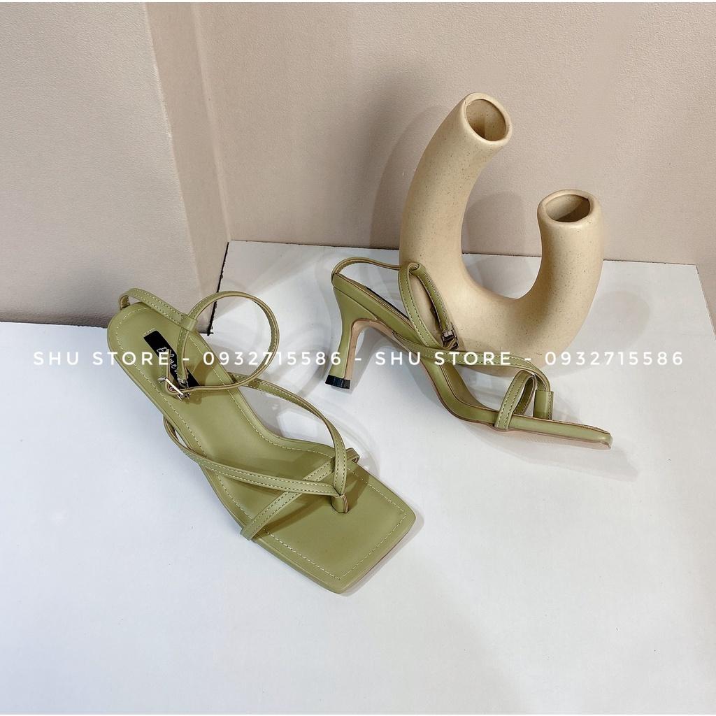 SANDAL MŨI VUÔNG CHỮ A SHU STORE - SANDAL NỮ THỜI TRANG SANG TRỌNG