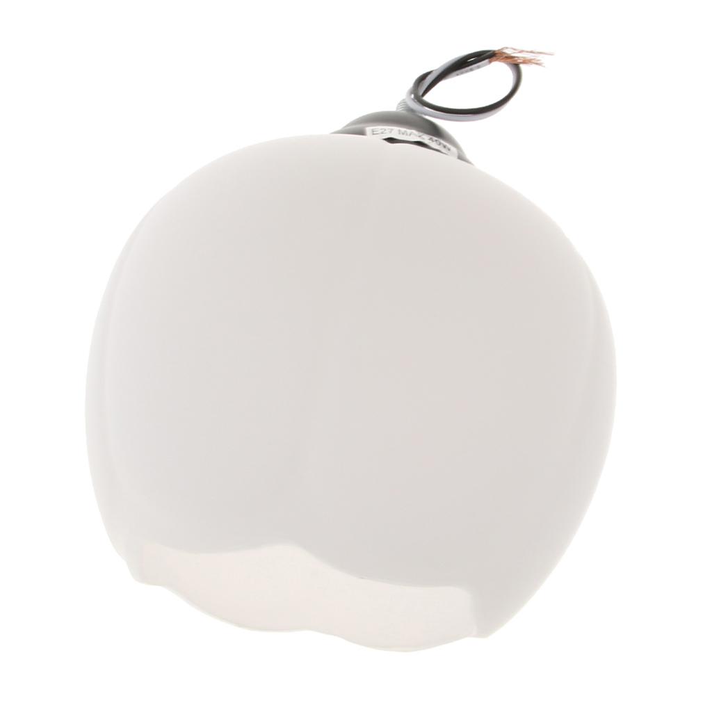 E27 White Frosted Glass Flush Ceiling Lighting Light Shade Lamp