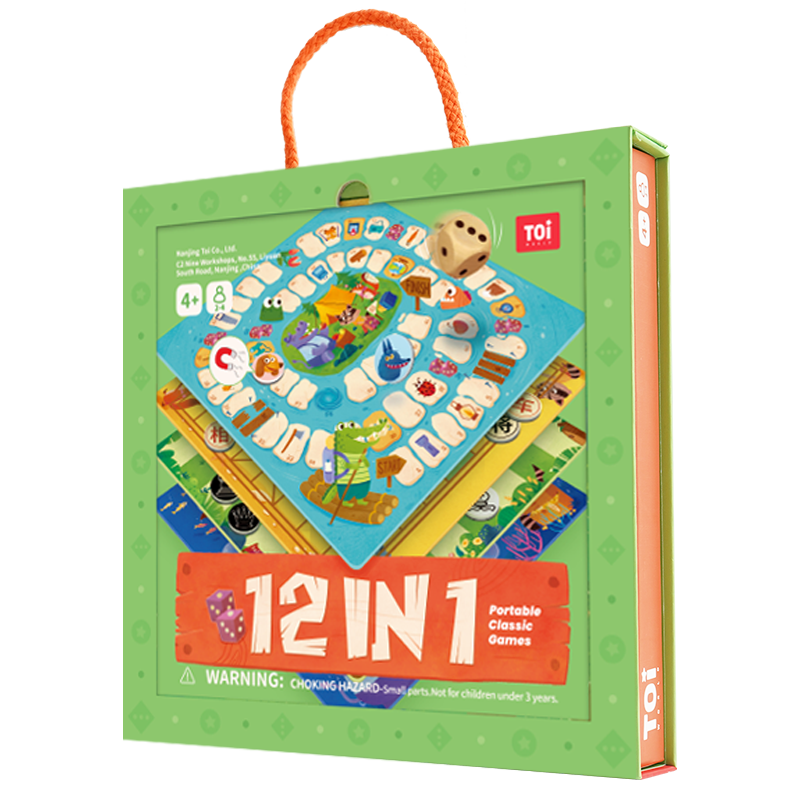 Bộ chơi cờ 12 trong 1 chính hãng TOI có kèm hướng dẫn tiếng Việt  - TOI board games 12 in 1