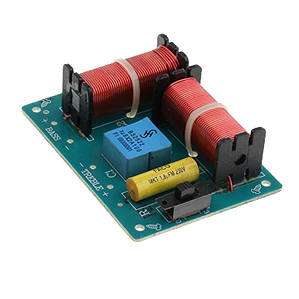 1Pcs Treble Bass 2 Way Frequency Divider Audio Crossover Filter Board 100W