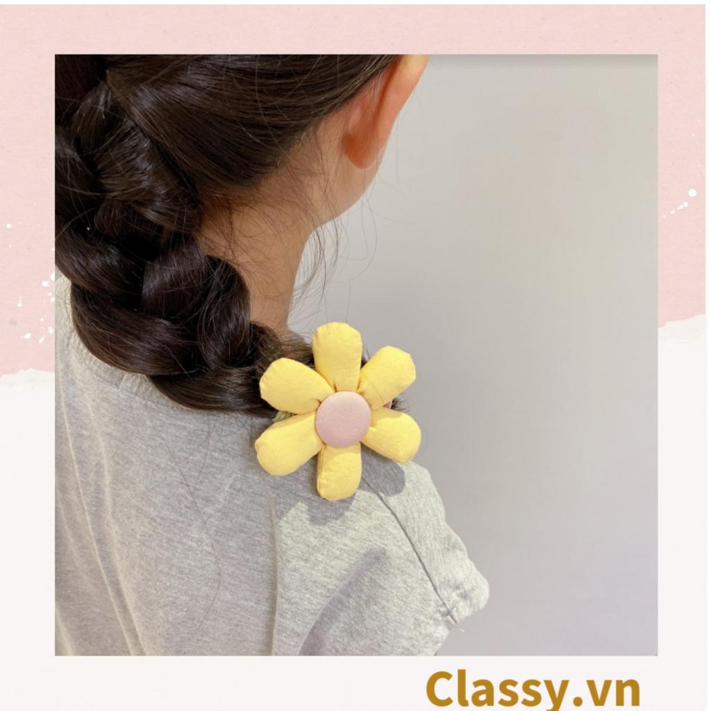 Dây cột tóc Classy hình bông hoa năm cánh nhiều màu, phụ kiện tóc PK1577
