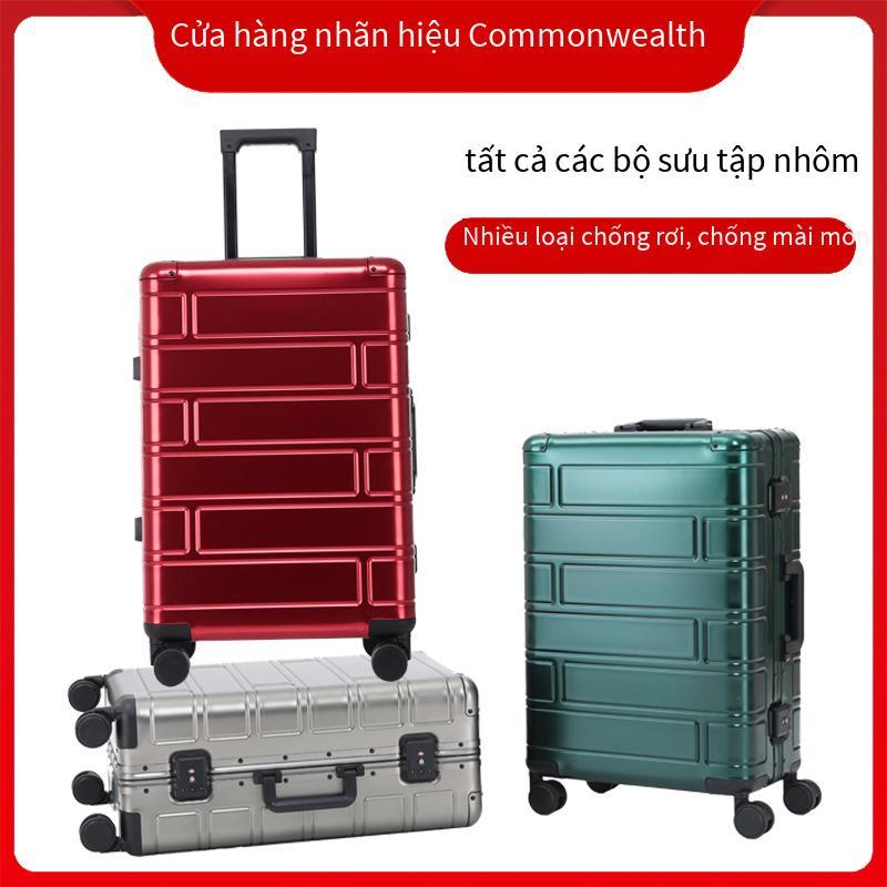 Khuyến mại mới hoàn toàn bằng hợp kim nhôm vali kinh doanh vali nam sinh viên mật khẩu hộp nữ xe đẩy trường hợp bánh xe nội trú trường hợp