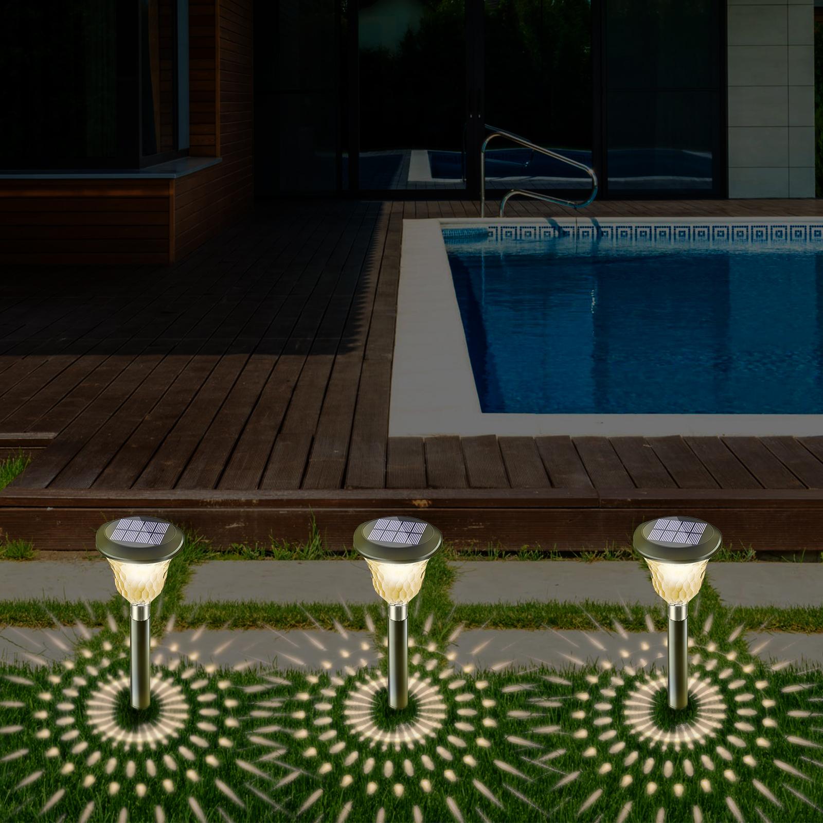 Đèn Led Năng Lượng Mặt Trời Với Bóng Màu Trắng Ấm Tự Động Bật Tắt