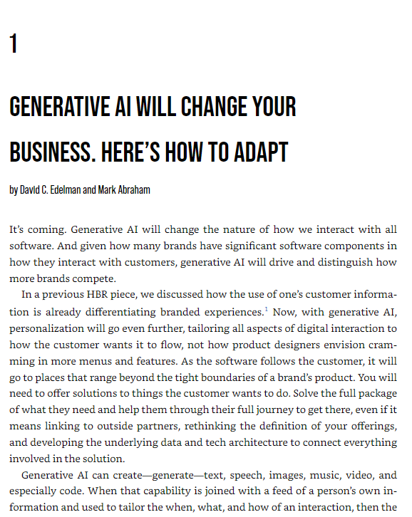 Sách ngoại văn: Generative AI (HBR Insights)