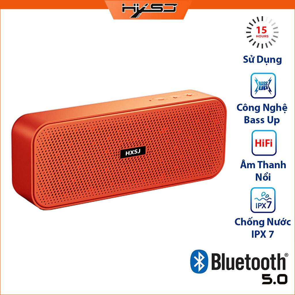 Hình ảnh Loa Bluetooth HXSJ V6 Bản Mở Rộng Hỗ Trợ Kết Nối Bluetooth 5.0, Thẻ Nhớ, USB, Công suất 2 loa 10W Nhiều Màu Sắc - Hàng chính hãng