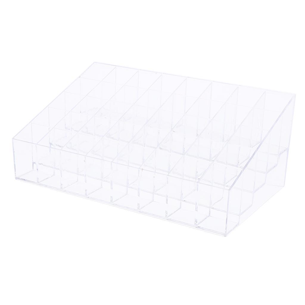 24 Grids Lipstick Nail Holder Display Clear Acrylic Makeup Organizer