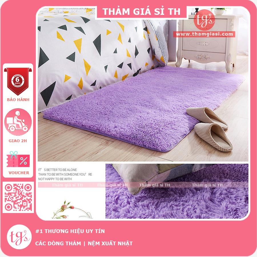 Thảm Lông Xù Màu Tím | 100x160cm | Thảm Trang Trí Phòng Khách - Phòng Ngủ - Thảm Trải Sofa - Thảm Dành Cho Bé