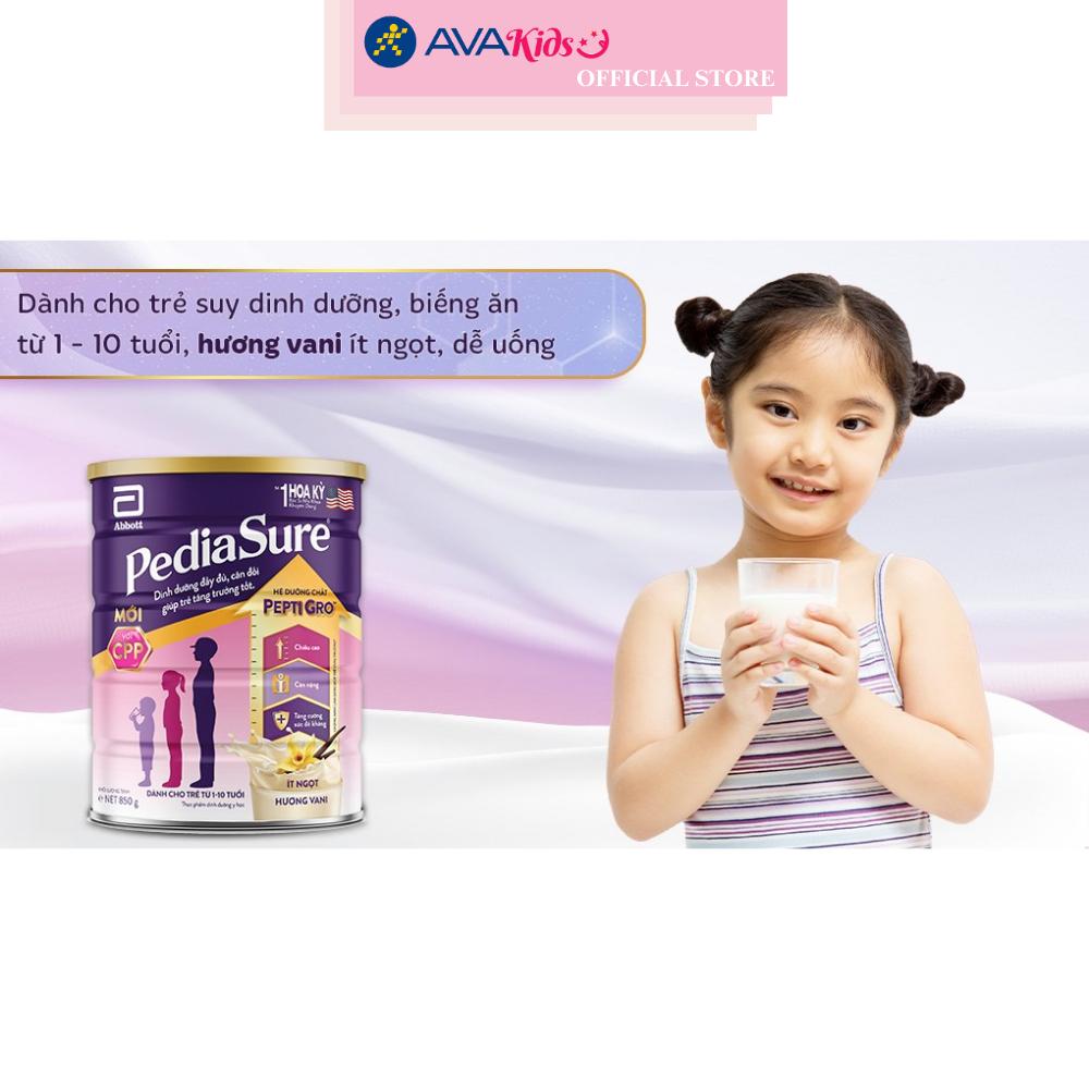 Sữa bột Abbott PediaSure BA hương vani 850g (1 - 10 tuổi)