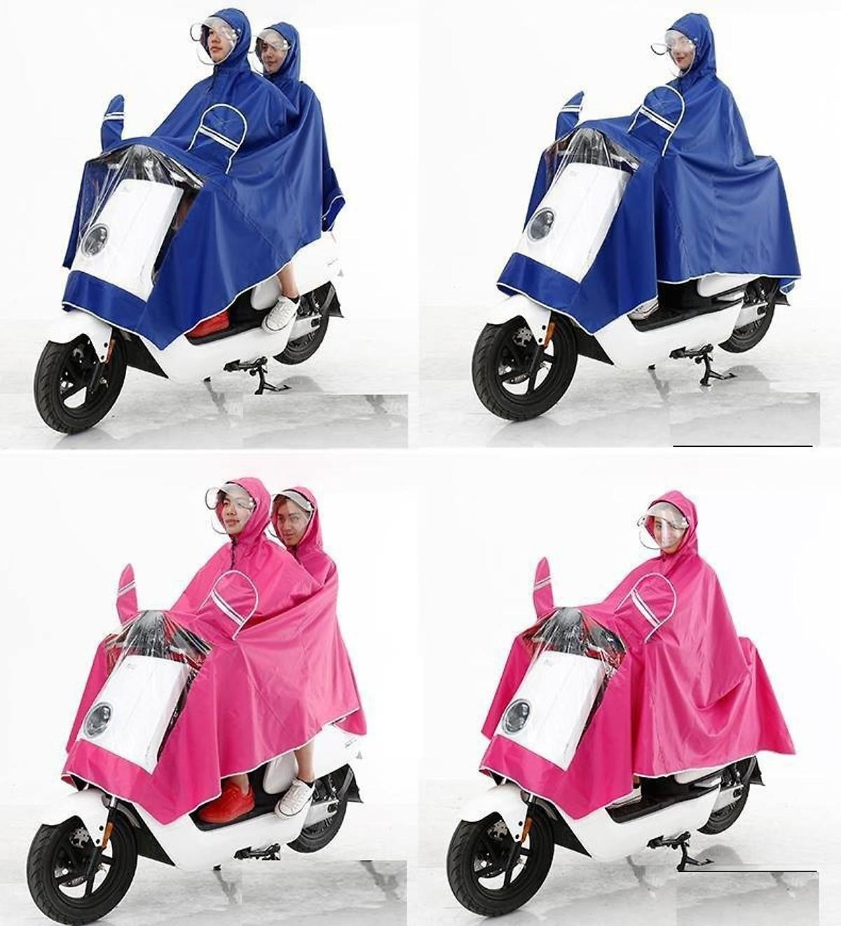 Áo Mưa Phản Quang Chống Thấm Có Kính Che Mặt 2 Đầu Cao Cấp Chất Liệu Dày Dặn - Ngăn Tia Tử Ngoại - Cách Nhiệt Tốt - Hàng Chất Lượng