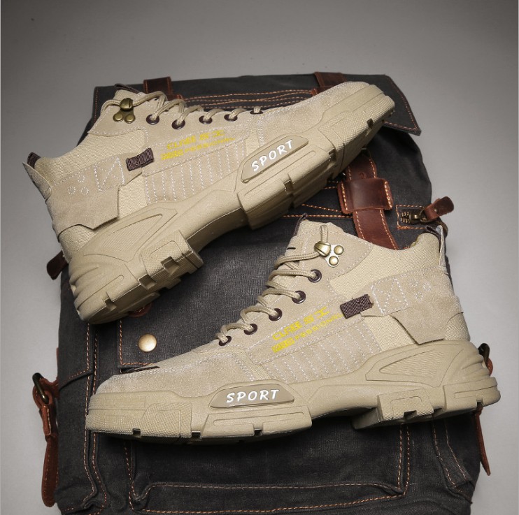 Giày Sneaker nam cổ cao - giầy Boots nam cổ lửng phong cách mạnh mẽ, nam tính Hot thu đông 2020 QA - 424