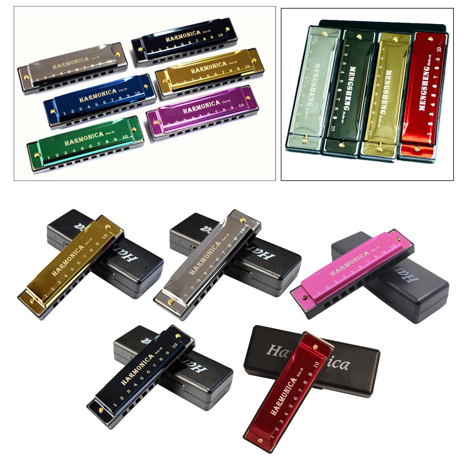 Blues Harmonica Diatonic Harp Mouth Organ 10 Hole Musical Instrument