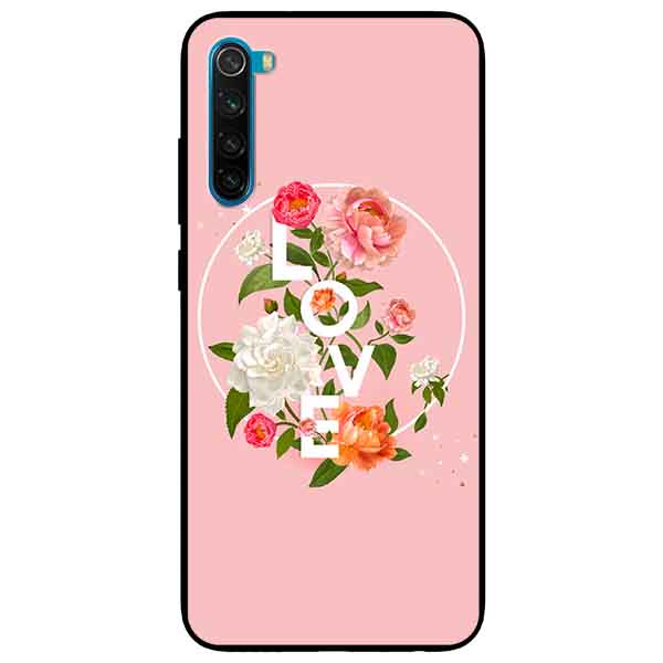 Ốp lưng in cho Xiaomi Redmi Note 8 Mẫu LOVE Hoa