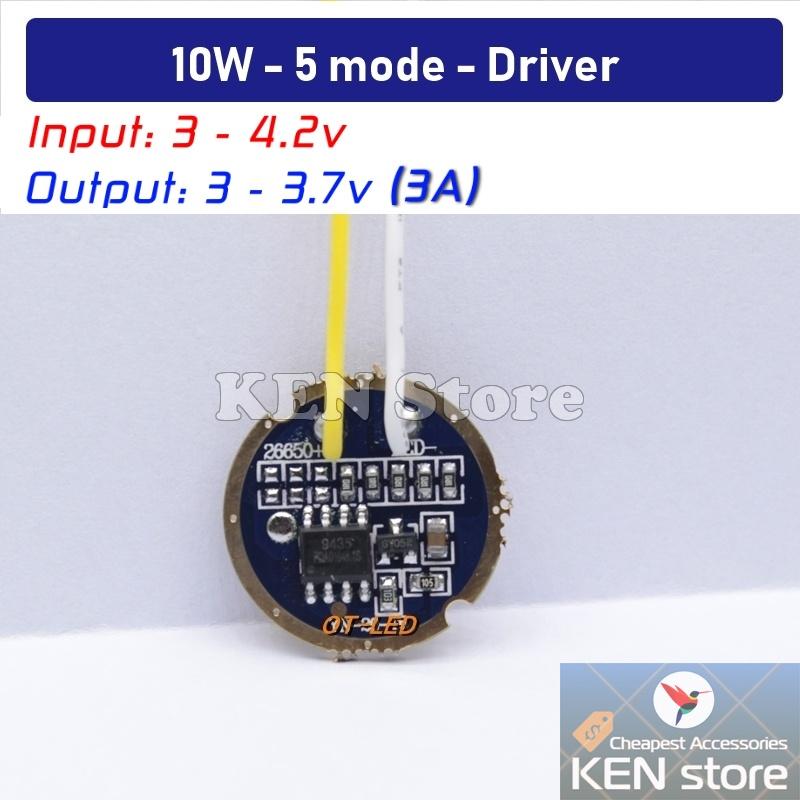 Led driver, nguồn led 5W 10W in 3V-4.2V (1 pin 18650), out 3.7V dành cho chip led XPE / Q5 / XML T6 / XML2 U2