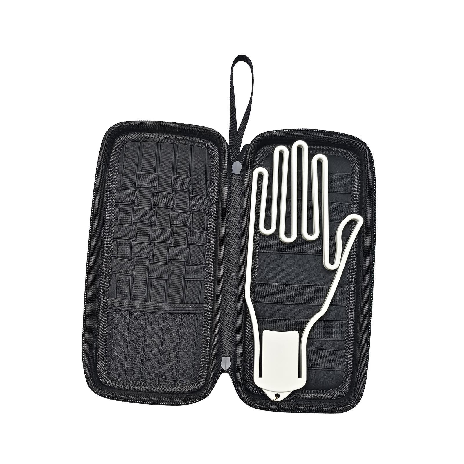 Golf Gloves Holder Golf Glove Case Organizer with Attachable Glove Former Golf Accessories Hard Case Glove Caddie for Phone Ball Markers Tees