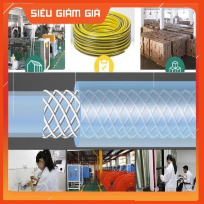 Bộ dây vòi xịt nước rửa xe, tưới cây . tăng áp 3 lần, loại 20m 206236 đầu đồng, cút, + tặng đai