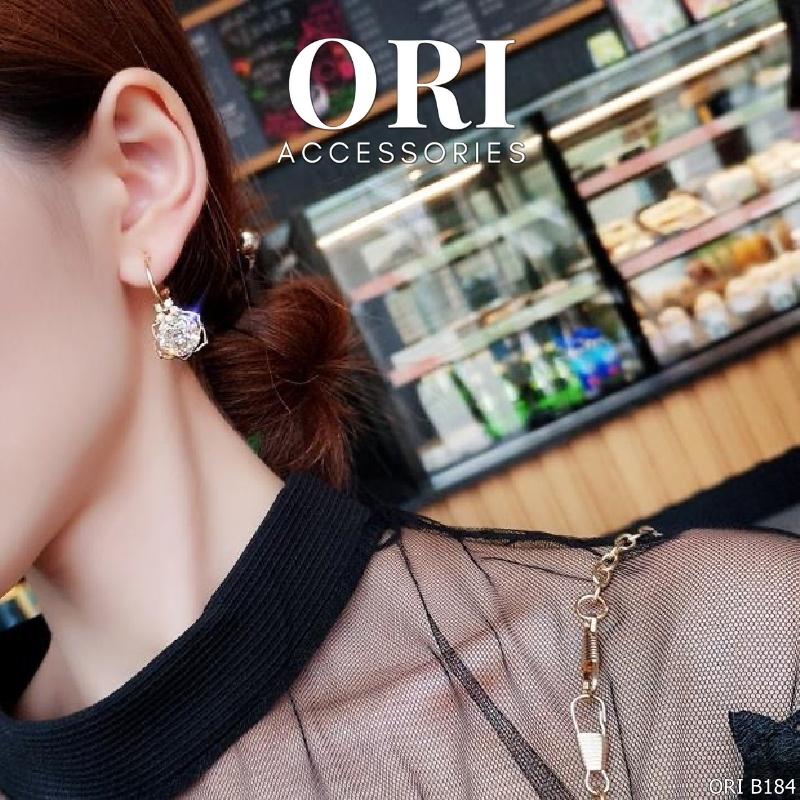 Bông tai nữ Hoa hồng Rosa thời trang sang trọng ORI ACCESSORIES B184