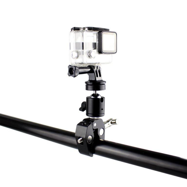 Bộ Chân Kẹp Ghi Đông Nhôm Kèm Ball Head Dành Cho GoPro, SJCam, Xiaomi Yi