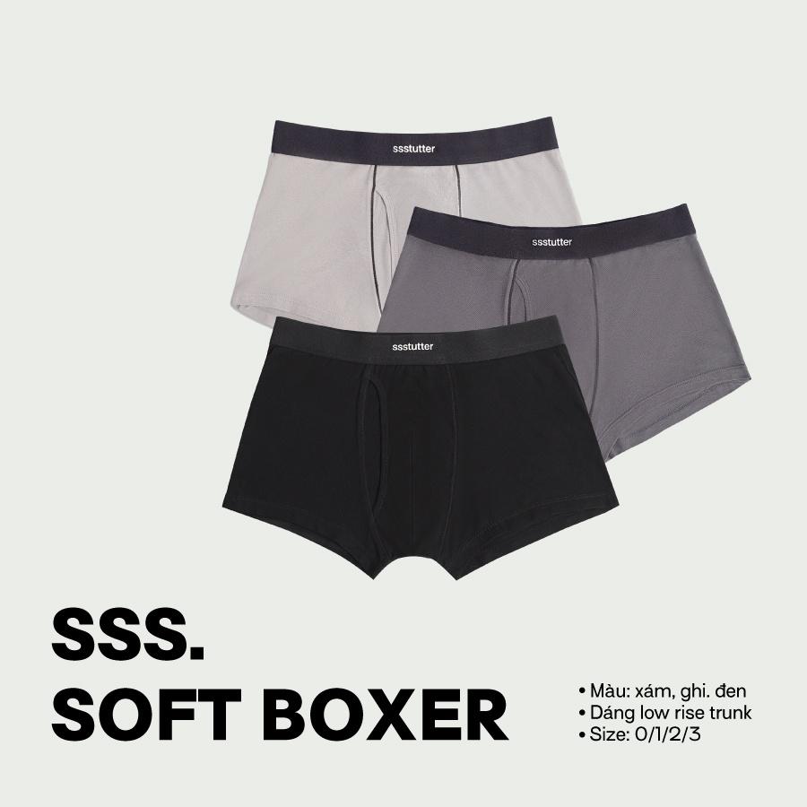 Quần lót đùi nam SSSTUTTER dáng low rise trunks thoáng mát kháng khuẩn SSS SOFT BOXER