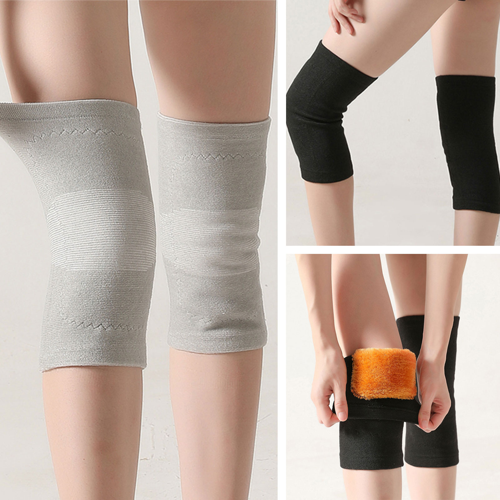 Đệm lót đầu gối bằng Lông cừu Bảo vệ hỗ trợ đầu gối, co giãn thoáng khí
