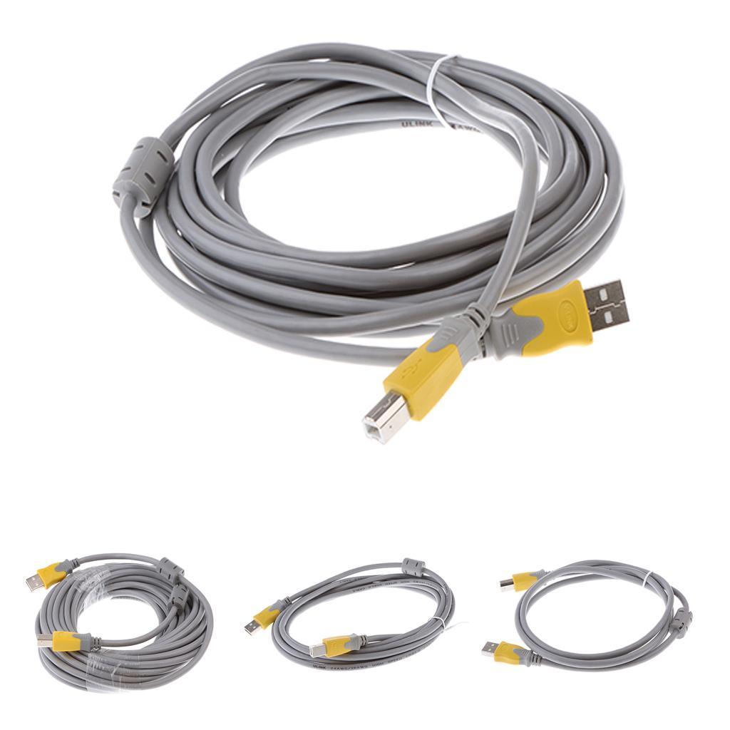 Hi-Speed USB2.0 Printer Scanner Cable Type A Male to Type B Male
