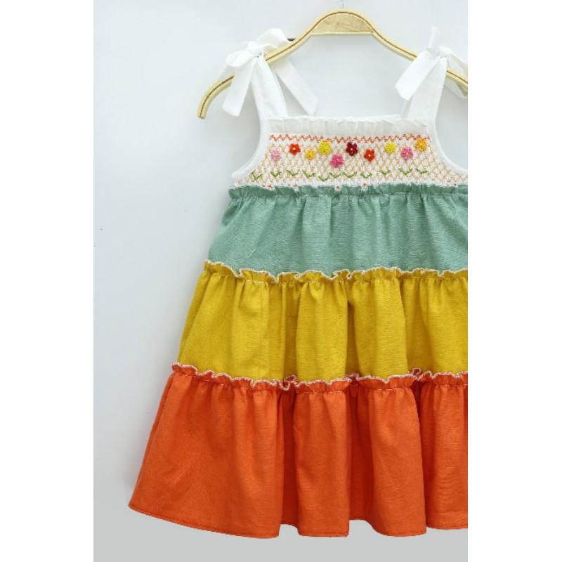 ĐẦM SMOCK HOA NHÍ