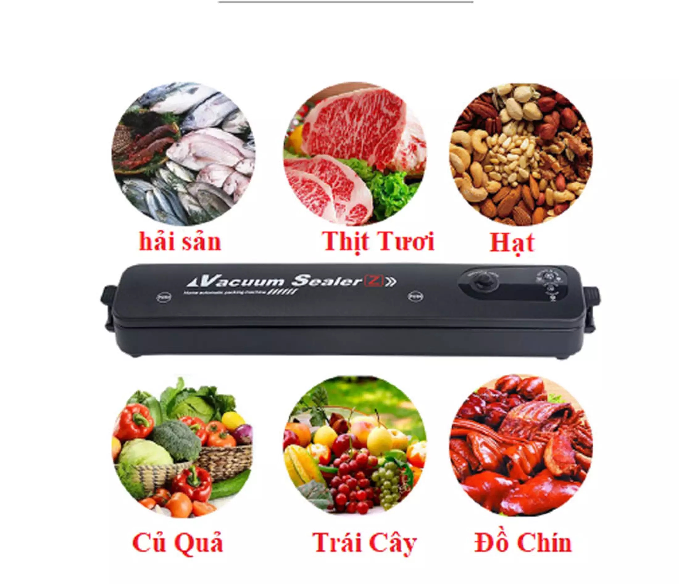 MÁY HÚT CHÂN KHÔNG HÀN MIỆNG TÚI VACUUM SEALER - KHÔNG KÉN BAO  GA