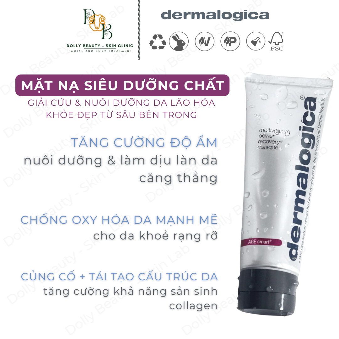 Mặt nạ vitamin cô đặc MULTIVITAMIN RECOVERY MASQUE 75ml của Dermalogica - Dolly Beauty