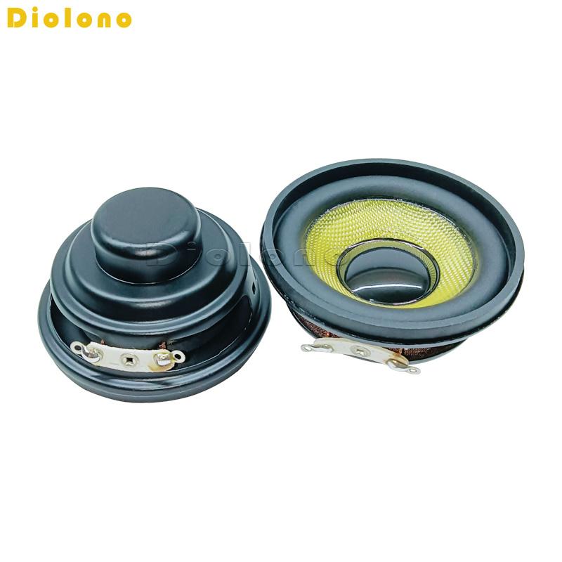 2 Chiếc 4 Ohms 5W 52Mm Tròn 16 Nhân Dual Neodymium Từ Tính Loa Chống Nước 2 Inch Màu Vàng Glassfiber Âm Thanh Đen Loa