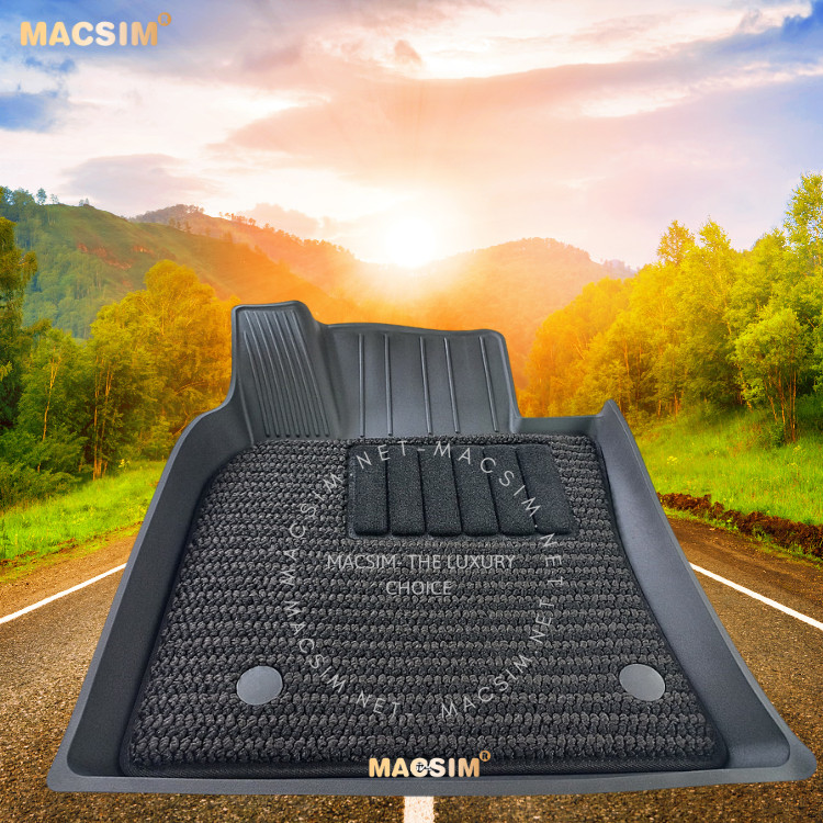 Thảm lót sàn 2 lớp xe ô tô Toyoyta Camry 2018+ Nhãn hiệu Macsim 3W chất liệu nhựa TPE đúc khuôn cao cấp - màu đen