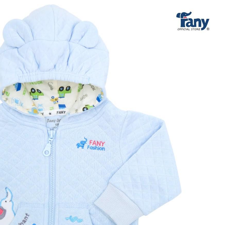 ÁO KHOÁC CHO BÉ TRAI , BÉ GÁI BA LỚP XỐP MÀU THÊU XANH DƯƠNG