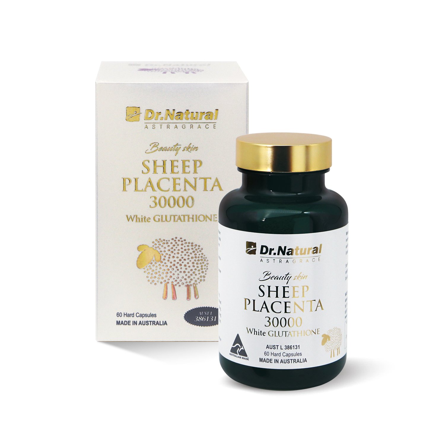 Viên uống trắng da Beauty skin Sheep placenta 30000 White Glutathione