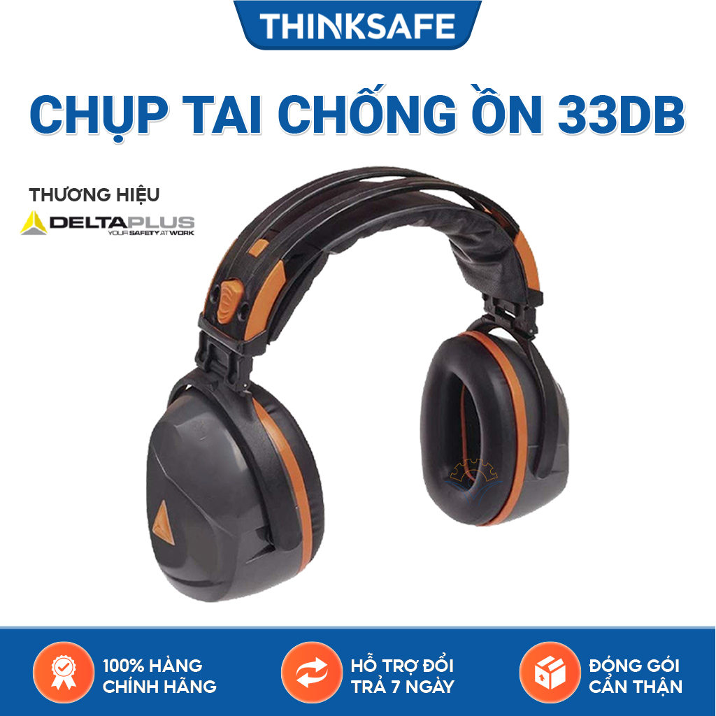 Chụp tai chống ồn Deltaplus Yas Marina điều chỉnh được độ cao có thể gấp gọn - Safety Ear Muff Yas Marina - Hàng nhập khẩu