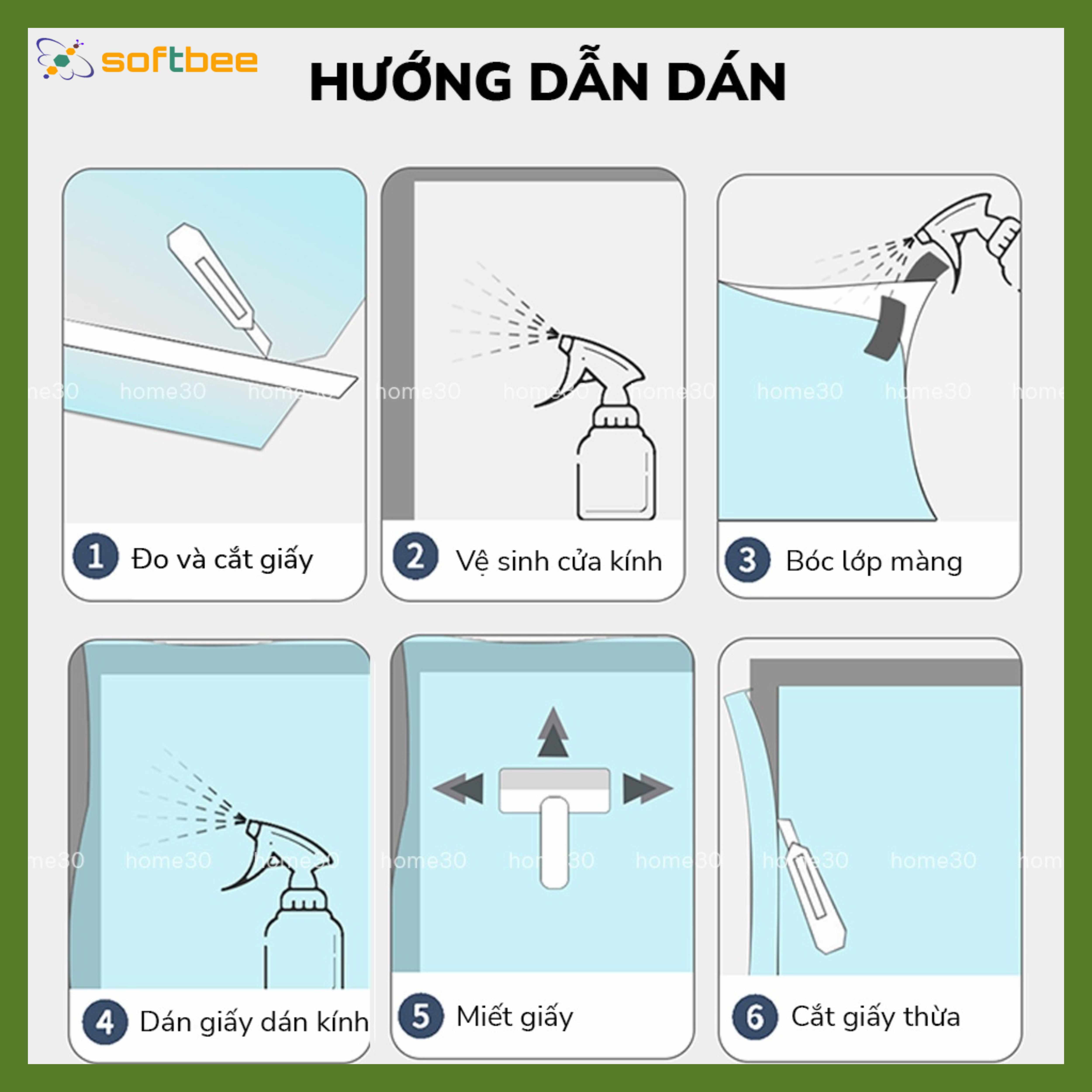 Decal dán kính hình lá trúc xanh, khổ ngang 0.9m, che mờ giảm ánh sáng, tăng tính thẩm mỹ