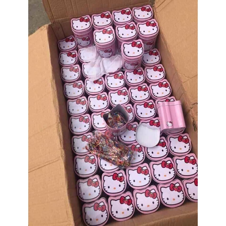 Phụ kiện tóc / Hộp thun Kitti 2000 sợi đủ màu