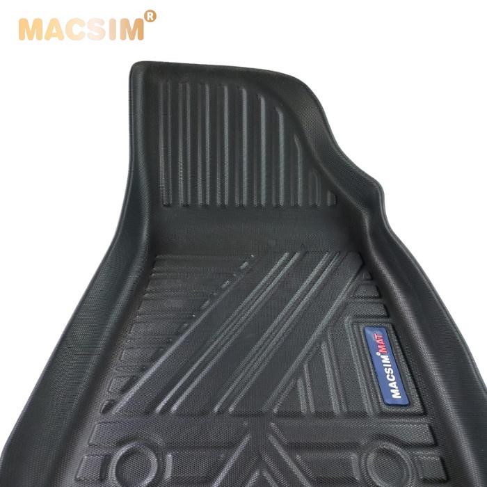 Thảm lót sàn xe ô tô MG 5 2018 - nay Nhãn hiệu Macsim chất liệu nhựa TPV cao cấp màu đen