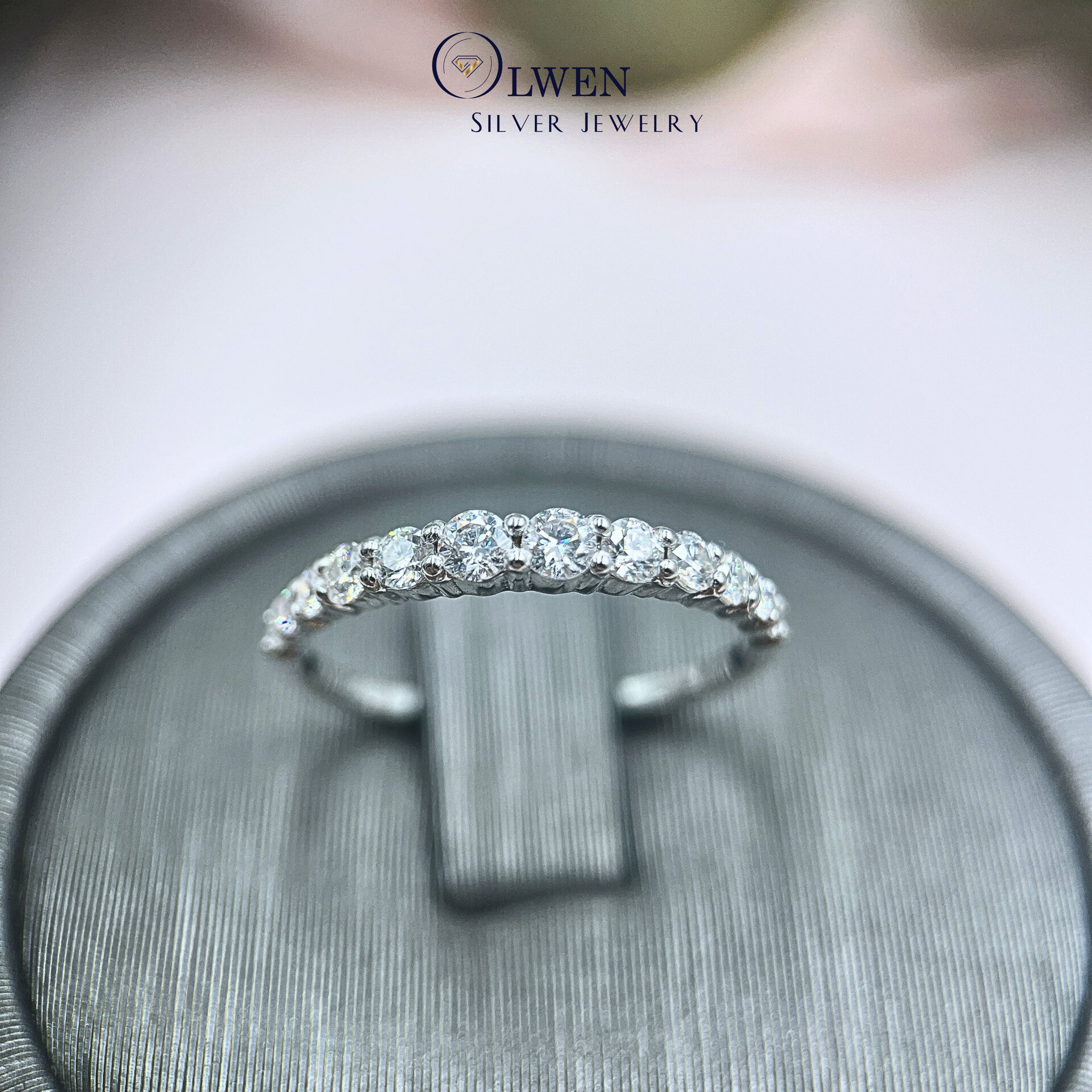 Nhẫn Bạc Nữ 925 Olwen Đính Kim Cương Moissanite