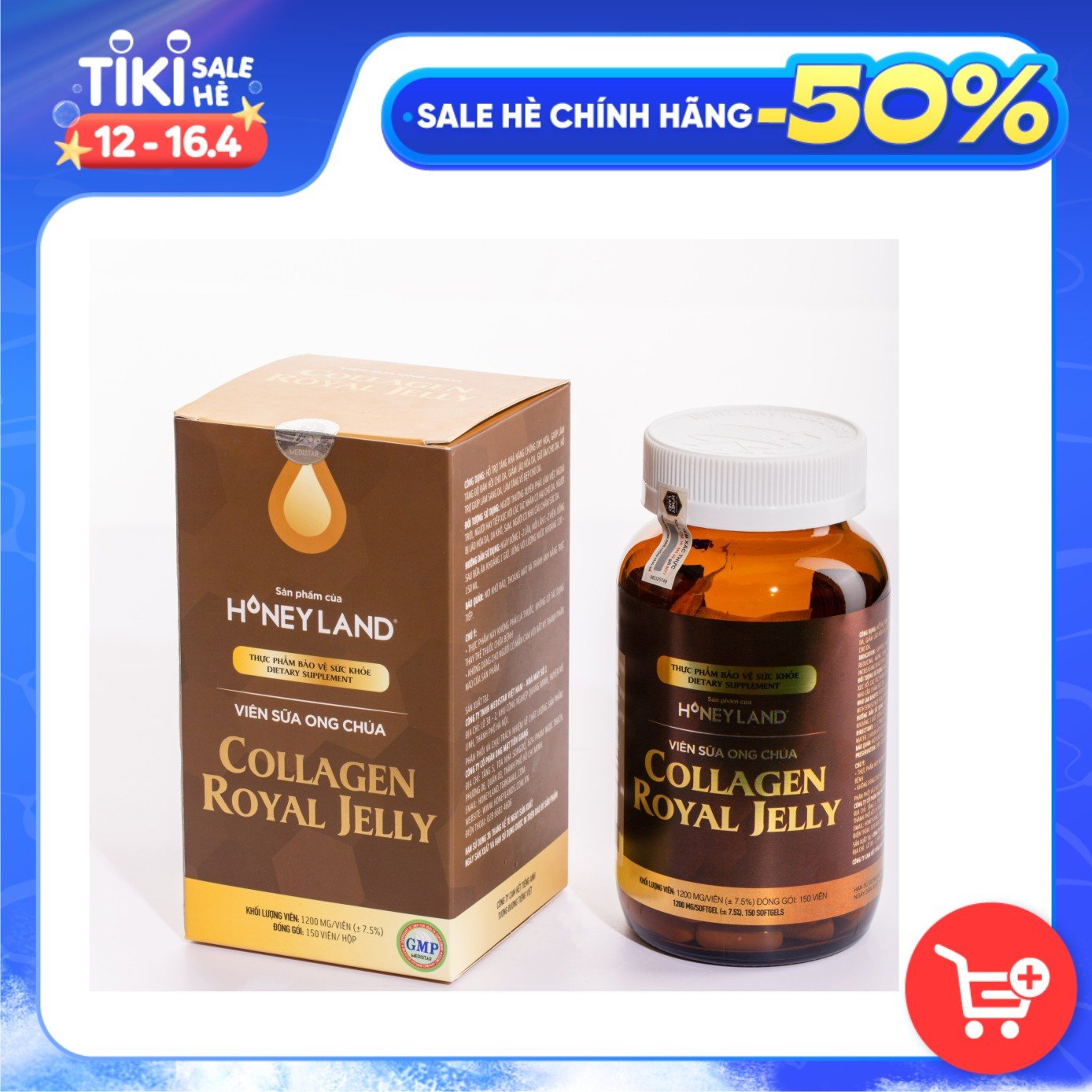 VIÊN SỮA ONG CHÚA COLLAGEN ROYAL JELLY HONEYLAND 60 VIÊN