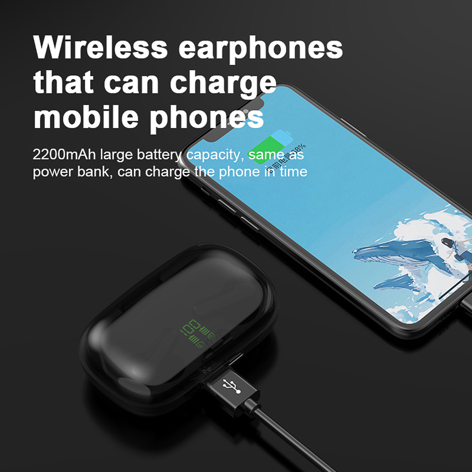 Tai Nghe Không Dây Xt-01 Bluetooth 5.0 + Điều Khiển Cảm Ứng EDR TWS Và Hộp Sạc 2200mah