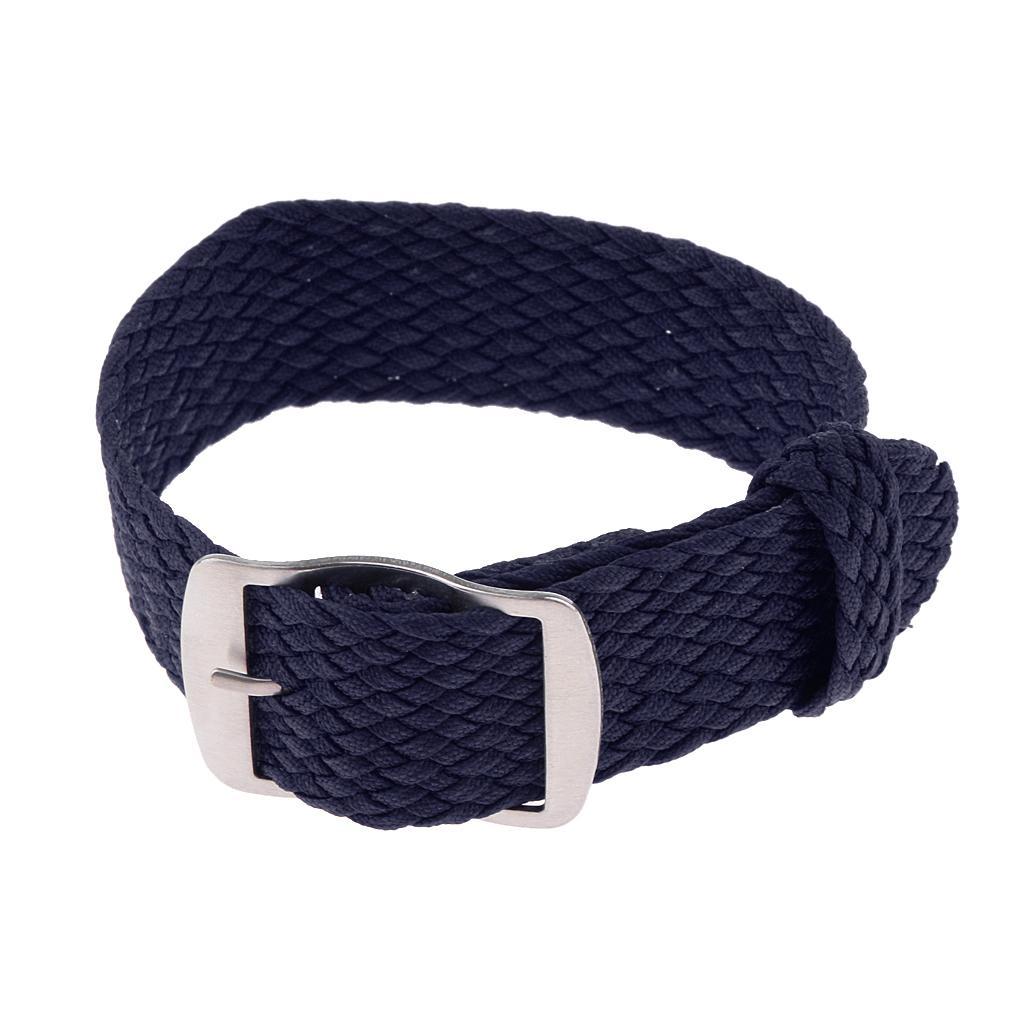 20mm Watch Band Braided Nylon Stainless Steel Buckle Replace