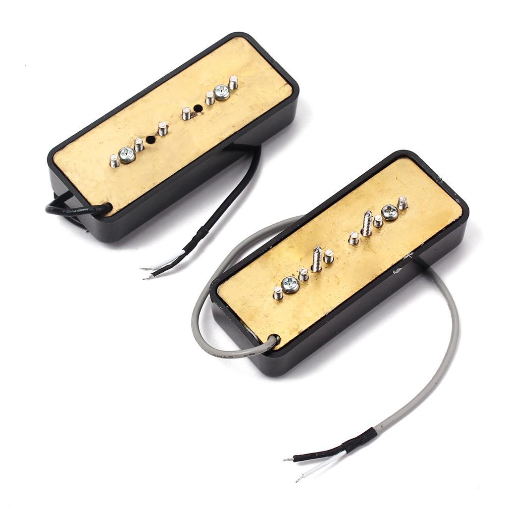 2Pcs Bar Humbucker Pickup Set 50/52mm Hole for Guitar P90 Parts