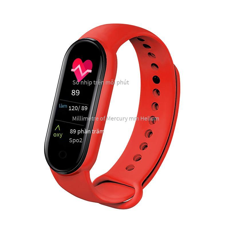 Có thể đặt nhắc nhở theo dõi sức khỏe giấc ngủ thể thao Bluetooth nhịp tim nhịp tim oxy huyết áp có thể được đặt vòng đeo tay thông minh M6 chống nước