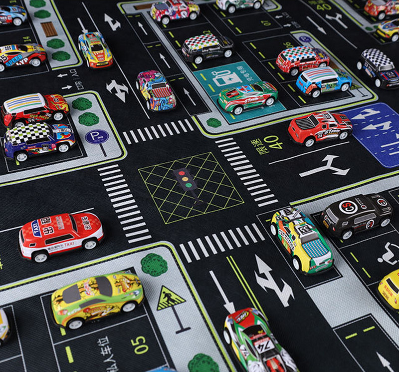 Bộ Sưu Tập 50 Ô Tô và Thảm cho Bé USKIDS Children's Alloy Pull-back 50 Cars & Map City - Home and Garden